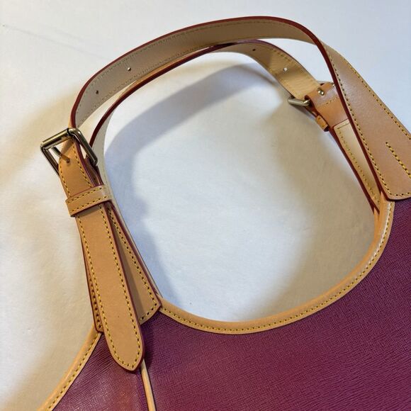 NEW Dooney & Bourke Shoulder Violet Saffiano Leather Satchel & Wallet Bag Tote - Picture 5 of 16